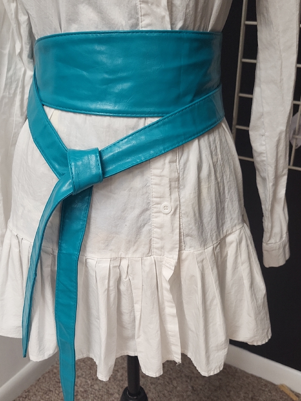 NWT, CHARLIE PAIGE Turquoise  Obi Belt - Women's Waist Wrap